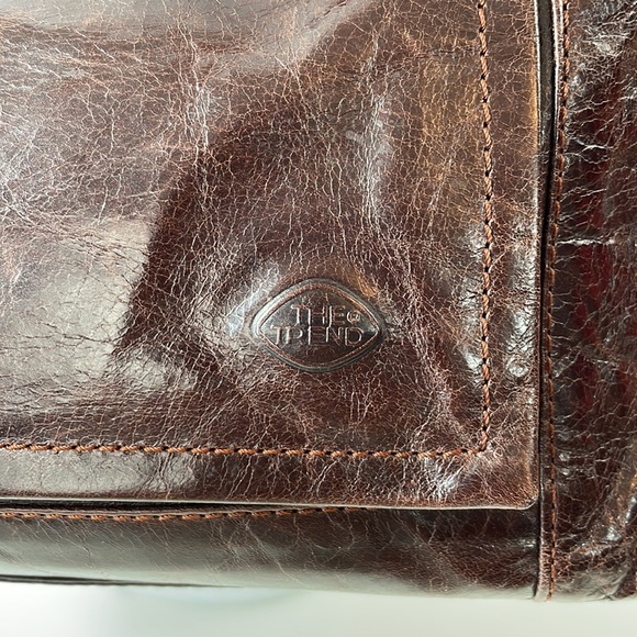 THE TREND brown Leather crossbody / shoulder bag - Picture 4 of 16